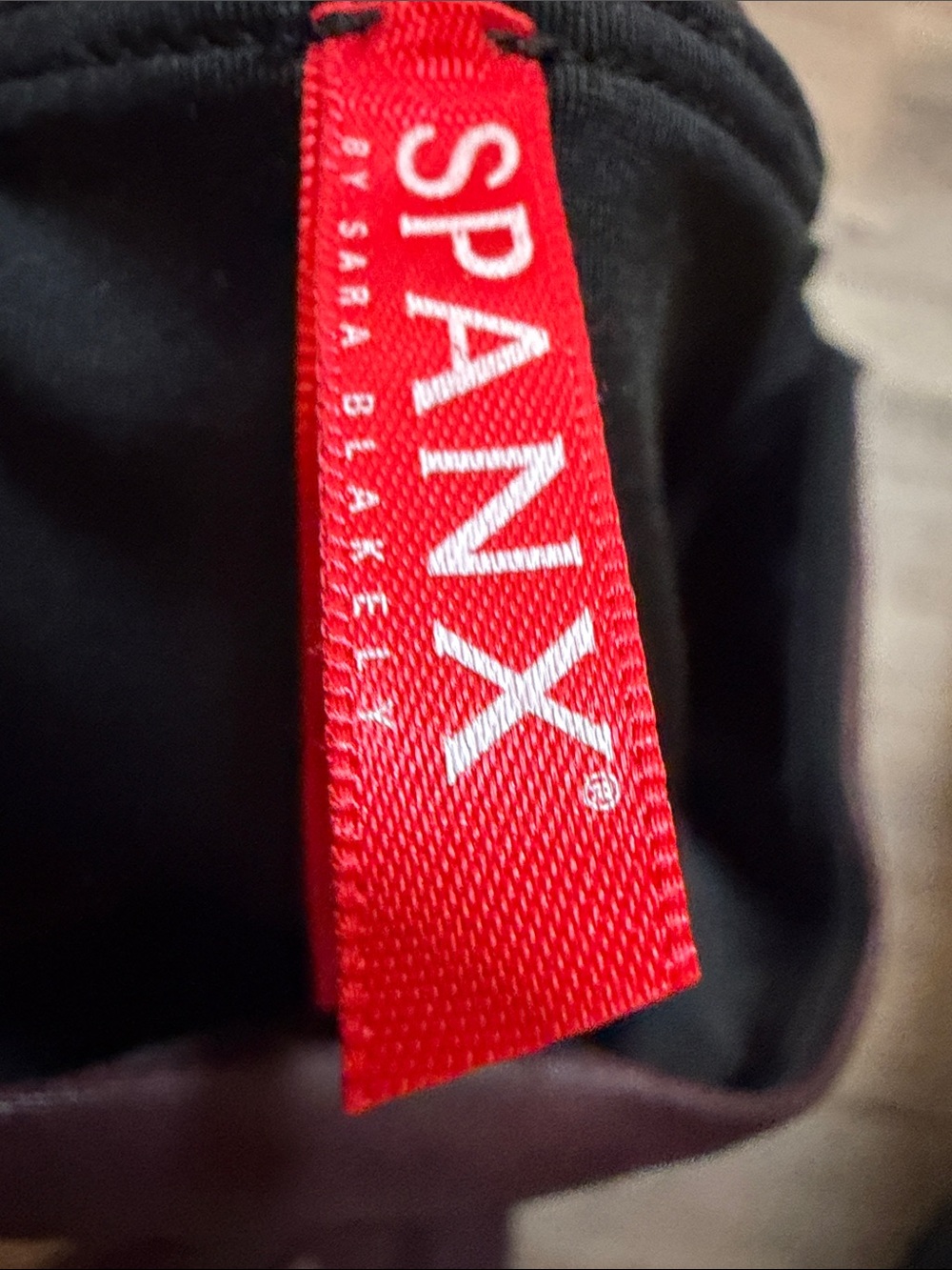 SPANX Burgundy Plum Faux Leather High Rise Leggings Wine - Picture 2 of 5
